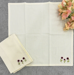 Embroidered Napkin size 18x18'' Set of 04pieces