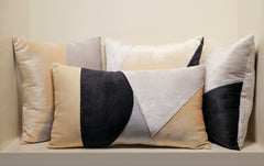 Angular Color Block Lumbar Pillow 14x24''