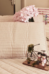 Linear Luxe Linen Blend Quilt Set 90x90