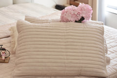 Linear Luxe Linen Blend Quilt Set 90x90