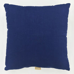 Navy Blue Embroidered Snowflake Throw Pillow