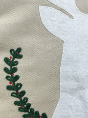 Reindeer Silhouette Decorative Throw Pillow