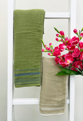 Double-Sided Cotton Gauze Bath Towel (32" x 62", 1 Piece)