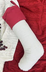 Classic "Merry Christmas" Embroidered Stocking 10x20