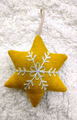 Felt Snowflake Star Hanging Ornament