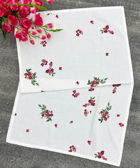 Printed Cotton Waffle Bath Towel Set Pack of 4 Pieces