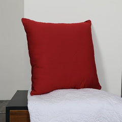 Cable Knit Decorative Throw Pillow - 22x22 inches, Solid Red, 100% Acrylic with Cotton Canvas Back, 15 Denier Fiberfill
