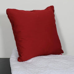 Cable Knit Decorative Throw Pillow - 18x18 inches, Solid Red, 100% Acrylic with Cotton Canvas Back, 15 Denier Fiberfill