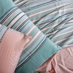 Ecrue " Elegant Yarn-Dyed Woven Check Poly-Cotton Bed Sheet Set – 92x96" with 17x27" Pillowcase