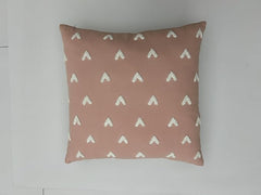 Valentine’s Luxury Cushion with Heart Embroidery - 20x20 Inches | Elegant Cotton Canvas Pillow with Buckle Embroidered Heart Design