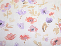 EcruE 100% Cotton 180 TC Floral Print Bedsheet Set | Soft & Durable | 110 x 110 Inches (Bedsheet) & 17 x 27 Inches (Pillowcases) | Elegant Design | Machine Washable | Premium Bedding for All Seasons