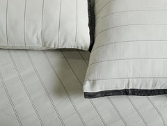 EcruE 100% Pure Cotton Pleated Bed Sheet - Soft, Breathable & Hypoallergenic - Elegant Woven Texture, Durable & Comfortable for Sensitive Skin - Machine Washable