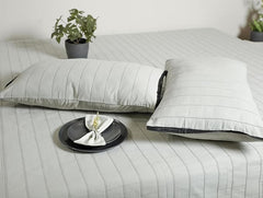 EcruE 100% Pure Cotton Pleated Bed Sheet - Soft, Breathable & Hypoallergenic - Elegant Woven Texture, Durable & Comfortable for Sensitive Skin - Machine Washable