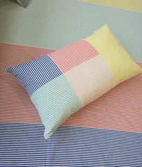 EcruE 100% Cotton (Multicolor) Bed Sheet Set, Premium Quilted, Elegant Design Includes 1 Bed Sheet (108X108'' Inches) & 2 Pillowcases 17x27 Inches, Breathable & Machine Washable