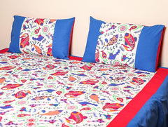 Ecrue Premium 100% Cotton Abstract Fish Print Bed Sheet Set – Soft & Breathable Bedding with Matching Pillow Covers – Vibrant Nature-Inspired Design for Kids & Casual Bedroom Decor – King Size