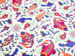 Ecrue Premium 100% Cotton Abstract Fish Print Bed Sheet Set – Soft & Breathable Bedding with Matching Pillow Covers – Vibrant Nature-Inspired Design for Kids & Casual Bedroom Decor – King Size