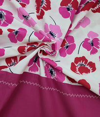 Ecrue 180TC Cotton Floral Printed Bed Sheet 92x96'' with Pillow Case 17x27''