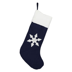 Snowflake Embroidered Stocking 10x20''