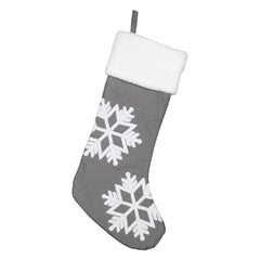 Snowflake Embroidered Stocking 10x20''