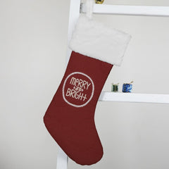 Merry & Bright Printed Stocking 10x20''