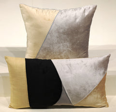 Angular Color Block Lumbar Pillow 14x24''