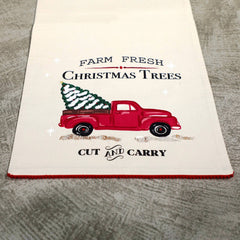 Farm Fresh Christmas Trees Table Runner