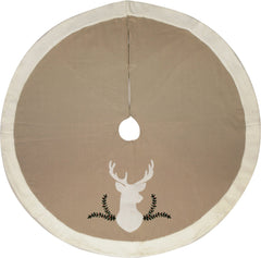 Rustic Reindeer Applique Christmas Tree Skirt This luxurious