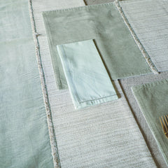 Trova Linen and Velvet Table Set Linen Blend with Cotton Velvet