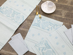 Charming Cotton Linen Embroidered Table Set Cotton Linen