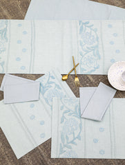Charming Cotton Linen Embroidered Table Set Cotton Linen