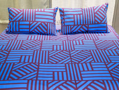 Base Fabric-180TC Cotton With Print Bed Sheet Size-110 x 110 Inches Pillow Case Size-17 x 27 Inches