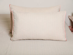 Base Fabric-Yarn Dyed Woven Rib Stripe Cotton/Poly Bed Sheet Size-108 x 110 Inches Pillow Case-17 x 27 Inches