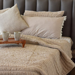 Searsucker Puckered Quilt Set 90x90