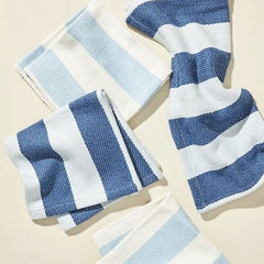 Woven Striped Dishcloth Size 12x12'' Set of 04 Pieces