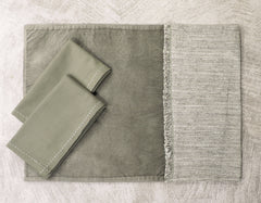 Exquisite Patchwork Table Linen Set Linen Blend with Cotton Velvet