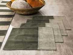Exquisite Patchwork Table Linen Set Linen Blend with Cotton Velvet