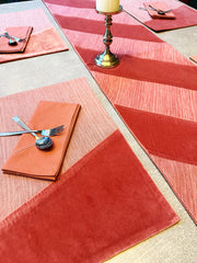 Elegant Table Linen Set: Linen Blend with Cotton Velvet