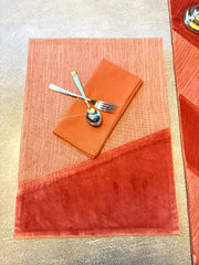 Elegant Table Linen Set: Linen Blend with Cotton Velvet