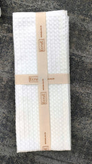 Classic White Waffle Weave Kitchen Towel Set of 2 Pieces