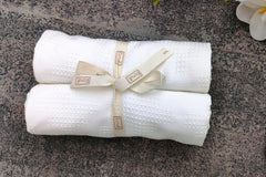 Premium Cotton Waffle Dobby Kitchen Towel Set of 2 Pieces