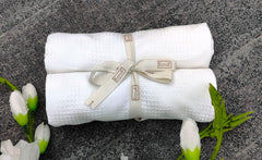 Premium Cotton Waffle Dobby Kitchen Towel Set of 2 Pieces