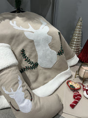 Rustic Reindeer & Elegant Beige Christmas Decor Combo Pack (7-Piece Set)