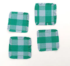 Woven Rib Check Coaster Set Size 6x6'' Pack Of 04Pieces