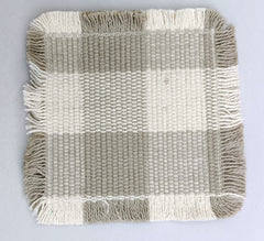 Woven Rib Check Coaster Set Size 6x6'' Pack Of 04Pieces