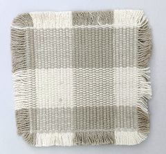 Woven Rib Check Coaster Set Size 6x6'' Pack Of 04Pieces