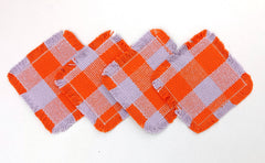 Woven Rib Check Coaster Set Size 6x6'' Pack Of 04Pieces