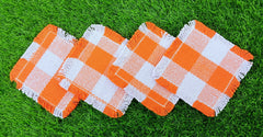 Woven Rib Check Coaster Set Size 6x6'' Pack Of 04Pieces