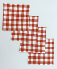 Woven Check Coaster Set size 7x7'' Pack Of 04pieces