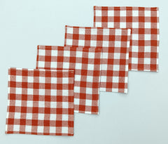 Woven Check Coaster Set size 7x7'' Pack Of 04pieces