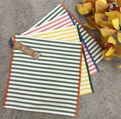 Woven Stripe Dishcloth Size 8x8'' Set of 04Pieces